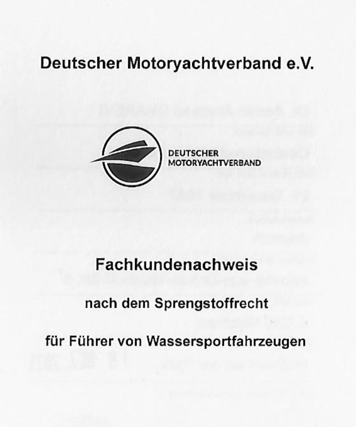 Fachkundenachweis (FKN)